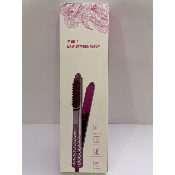 3-in-1 Hair Straightener and Curling Iron - Flat Iron for Women - Picture 7 of 8